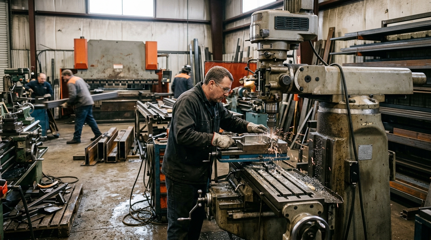 Illustration: Bad Credit Machine Shop Loans: 2026 Guide for Metal Fabricators
